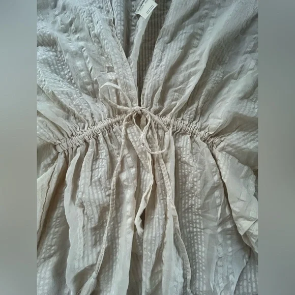 NWT Aerie Seersucker Gauze Tie Cape - Picture 4 of 12